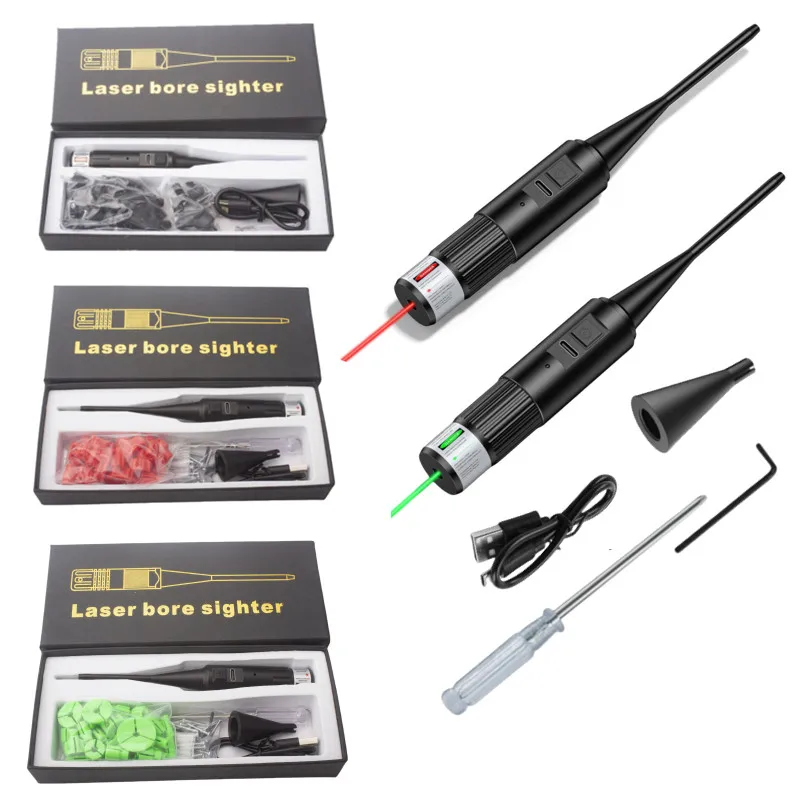 

Комплект перезаряжаемого лазерного прицела 32 адаптера .17 .177 .22LR до .50 Лазерный коллиматор калибра 12GA