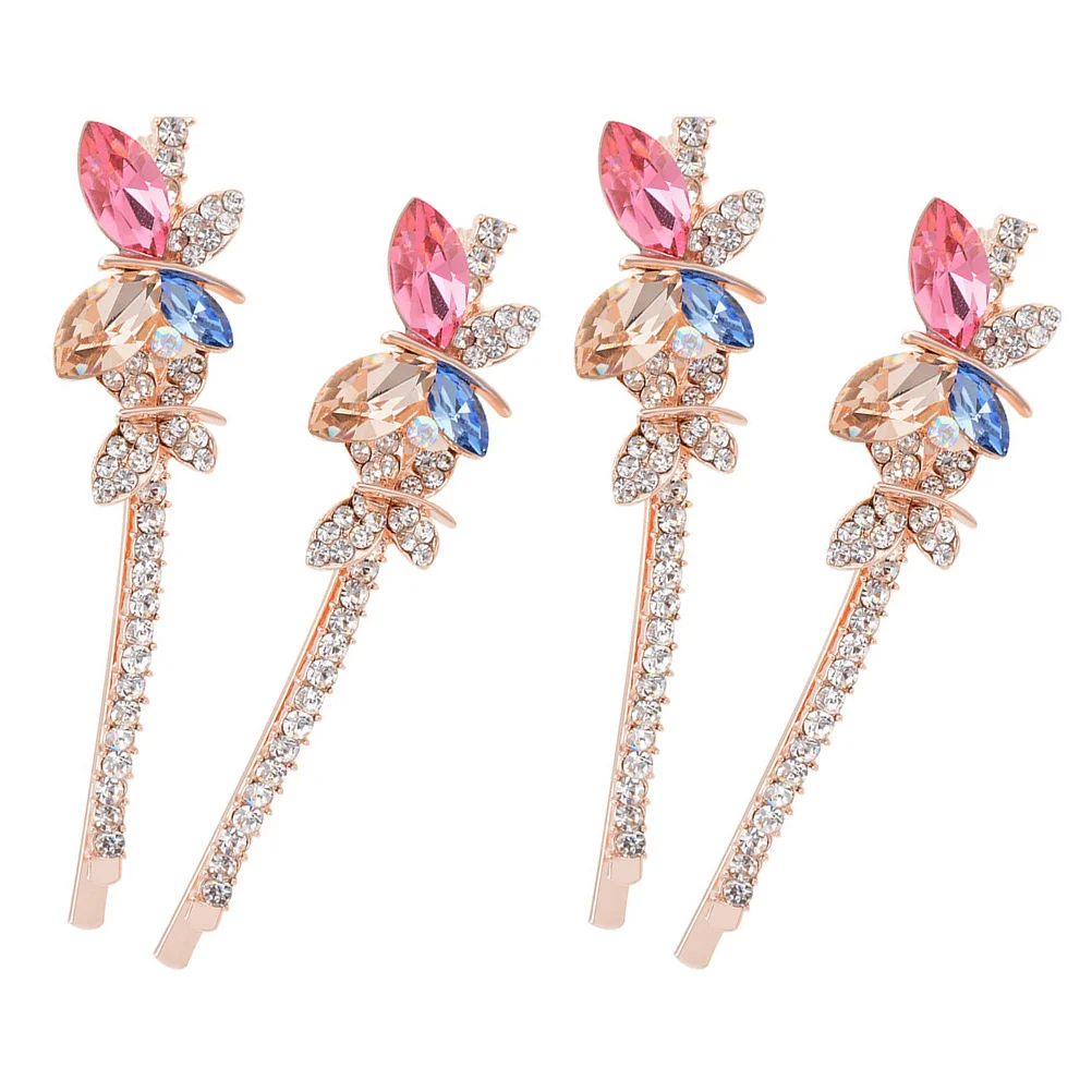 

Butterfly Clips Rhinestone Hair Barrettes For Women Fashion Girls Hair Accessories Wedding Party Cosplay Masquerade Stage