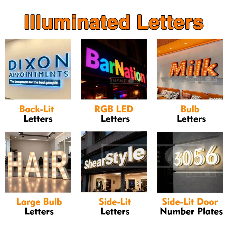 Custom Personalized LED Sign Lights Letters Sign 3D Metal for Outdoor Indoor Business Up Waterproof Illuminated Custom Light Box