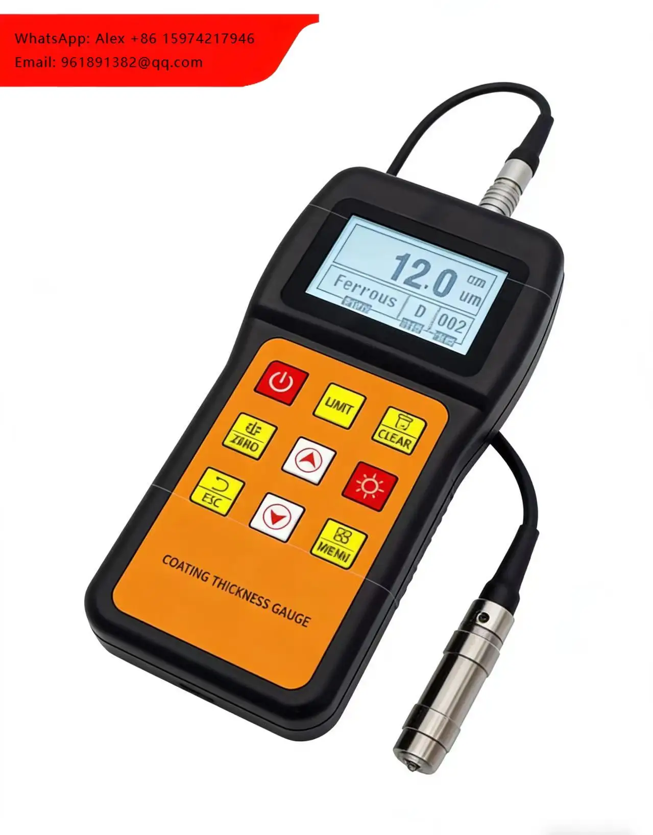 

Handheld Digital Coating Thickness QUAM CT720 Meter Accurate Measurement For Paint Powder Coat & Anodized Layers On Ferrous