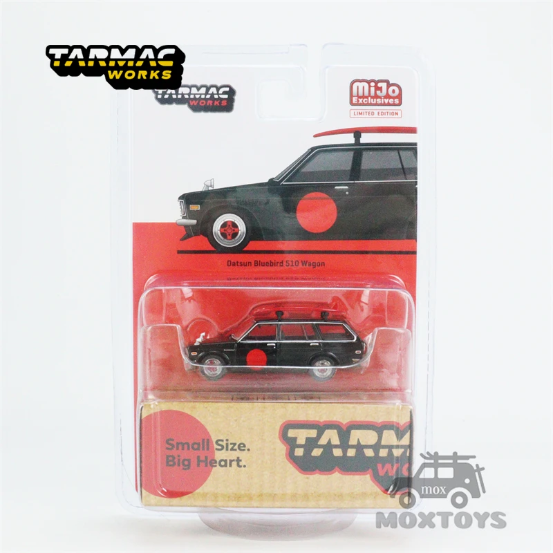 Tarmac Works 1:64 Mijo Datsun Bluebird 510 Wagon with Surfboard Diecast Model Car