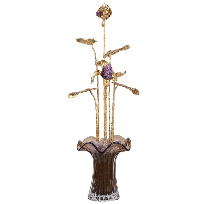 

copper bamboo rising light luxury high-end ornaments living room TV cabinet housewarming new home opening gift