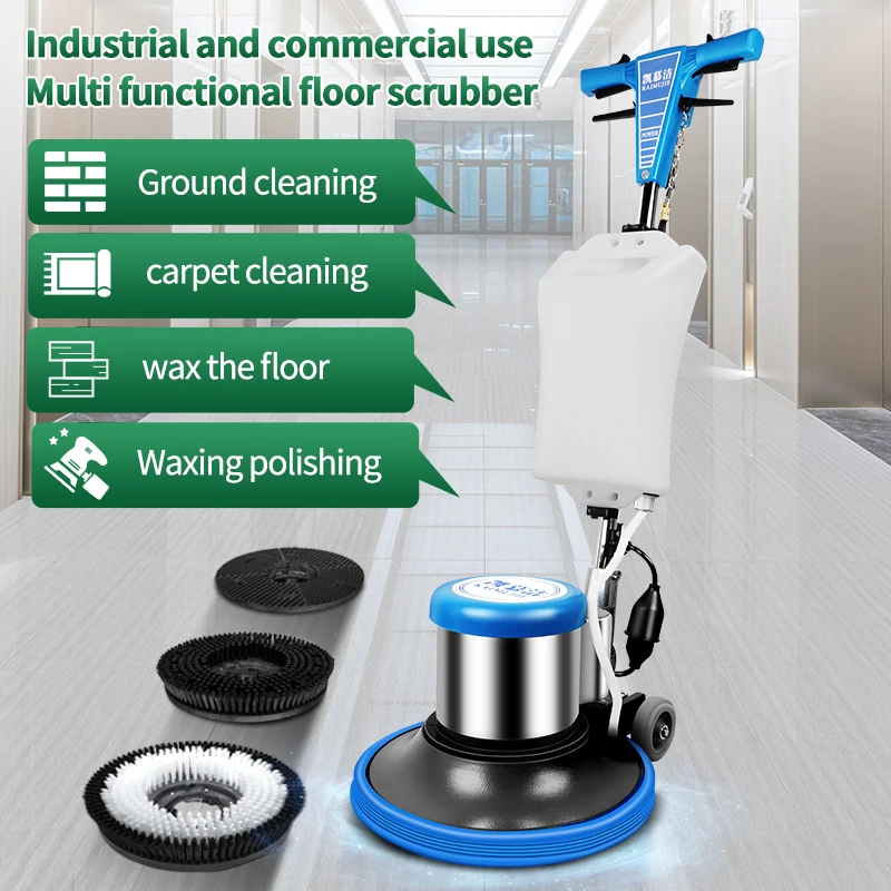 KJ522 1500W Industrial Sweeping Machine Electric Walk-Behind Carpet Cleaning Hand-Pushed Floor Scrubber for Factory Workshop