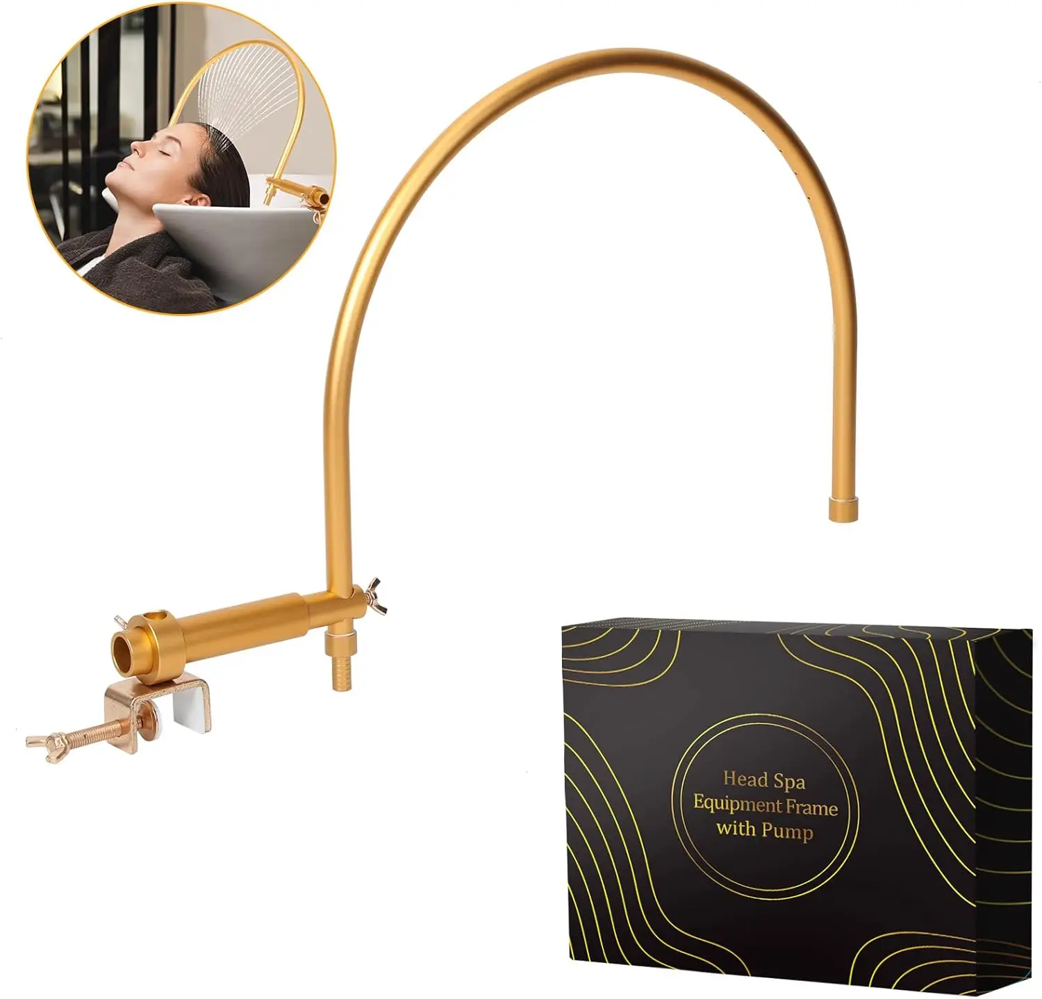 

Portable Head Spa Waterfall Equipment Adjustable Shampoo Bowl Water Circulation Massage Water Outlet Attachment Rack for Salon