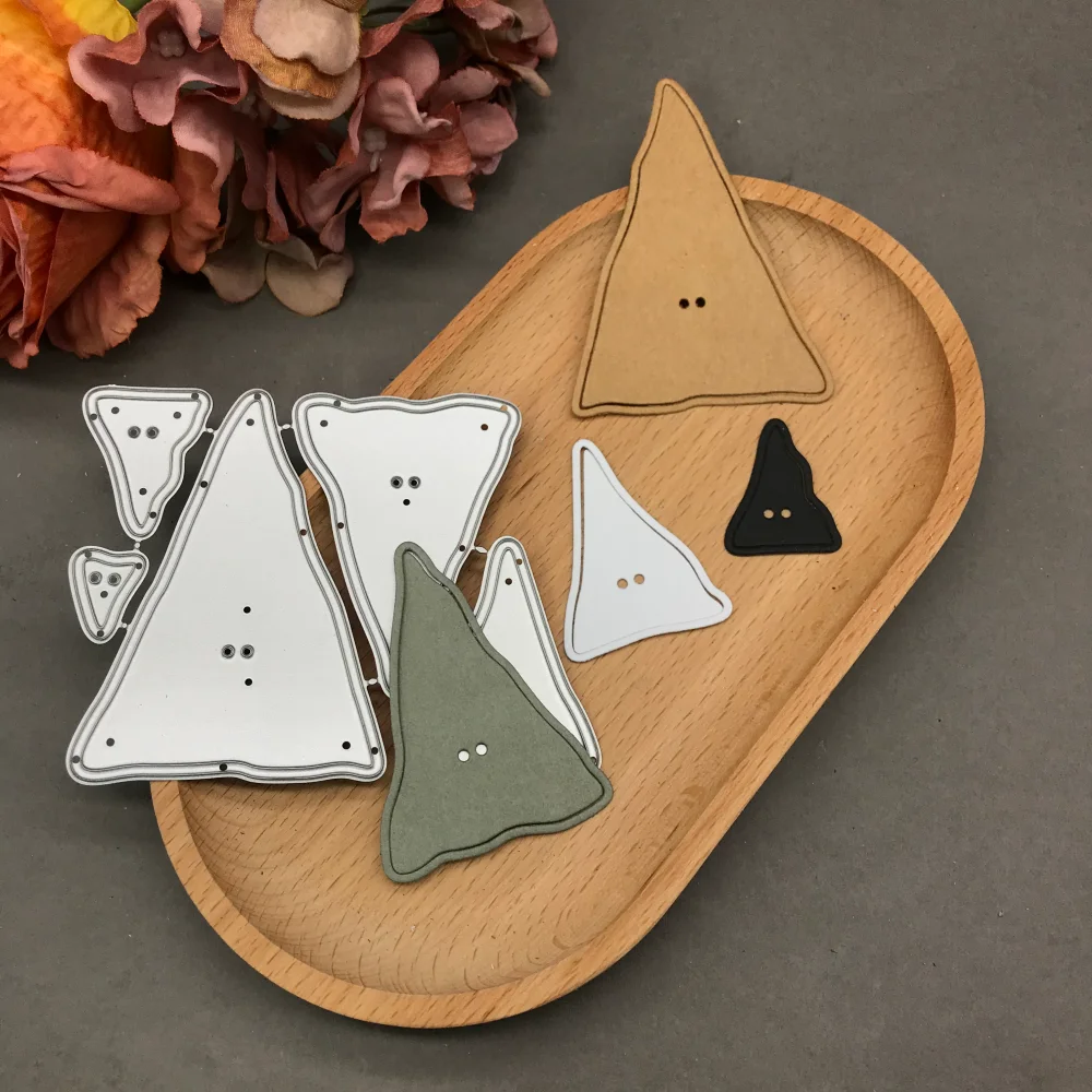 1pcs metal cutting dies cut die mold Triangular Frame Scrapbook paper craft blade punch stencils dies