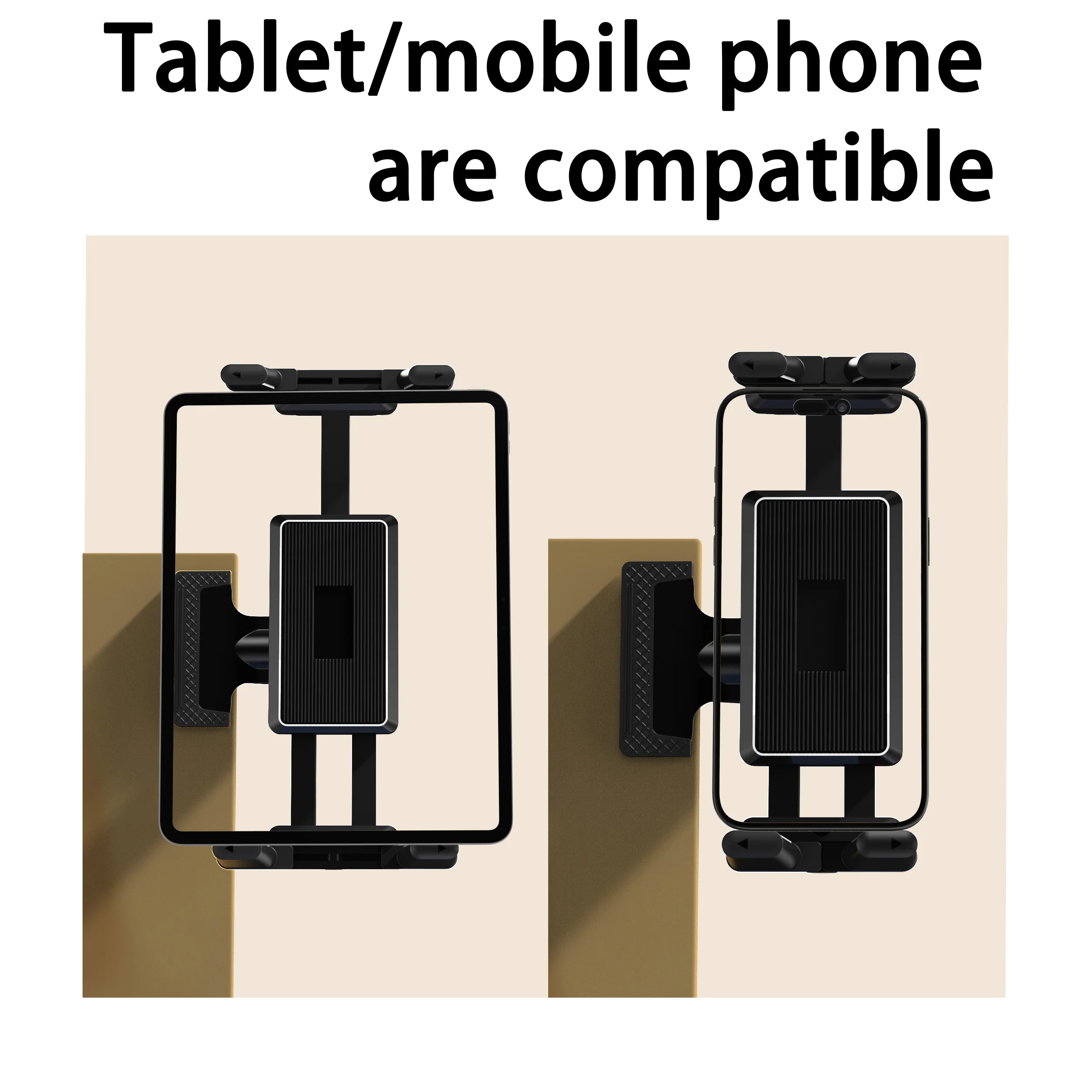 مشبك حامل للهاتف/الكمبيوتر اللوحي معدني عالمي، مناسب لسطح المكتب/الطاولة/الحامل الفني، مناسب للبث المباشر ومكالمات الفيديو