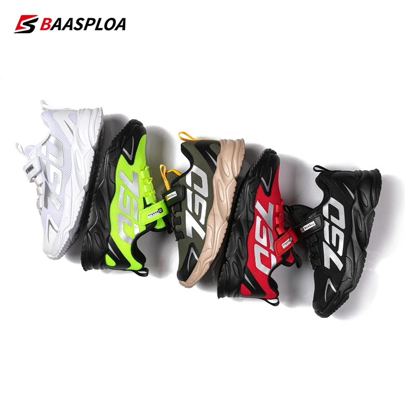 Baasploa New Running Shoes for Kids Childrens Casual Sneakers Breathable Comfort Walking Shoes Boys Sport Shoes Free Shopping