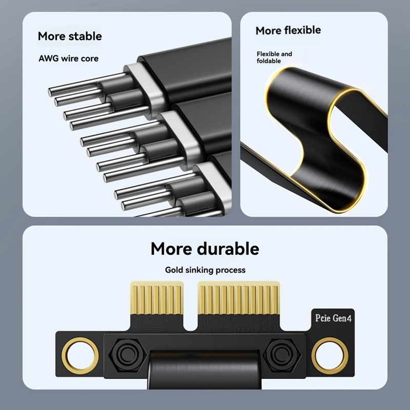 PCIE4.0X1 Extension Wireless Network Card Mini Slot DMA Board Boot Card Adapter Cable PCI Express Riser Card 5CM