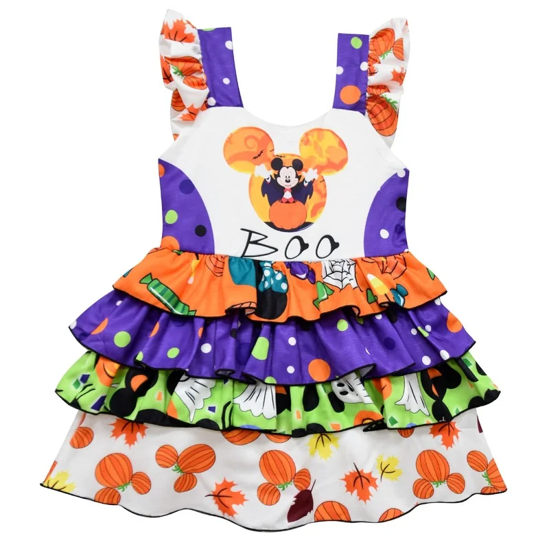 Kids Princess Cake Dress Halloween Costumes for Toddler Girls Baby Girls Mickey Mouse Toy Story Tutu Luxury Dress Pumpkin Dress