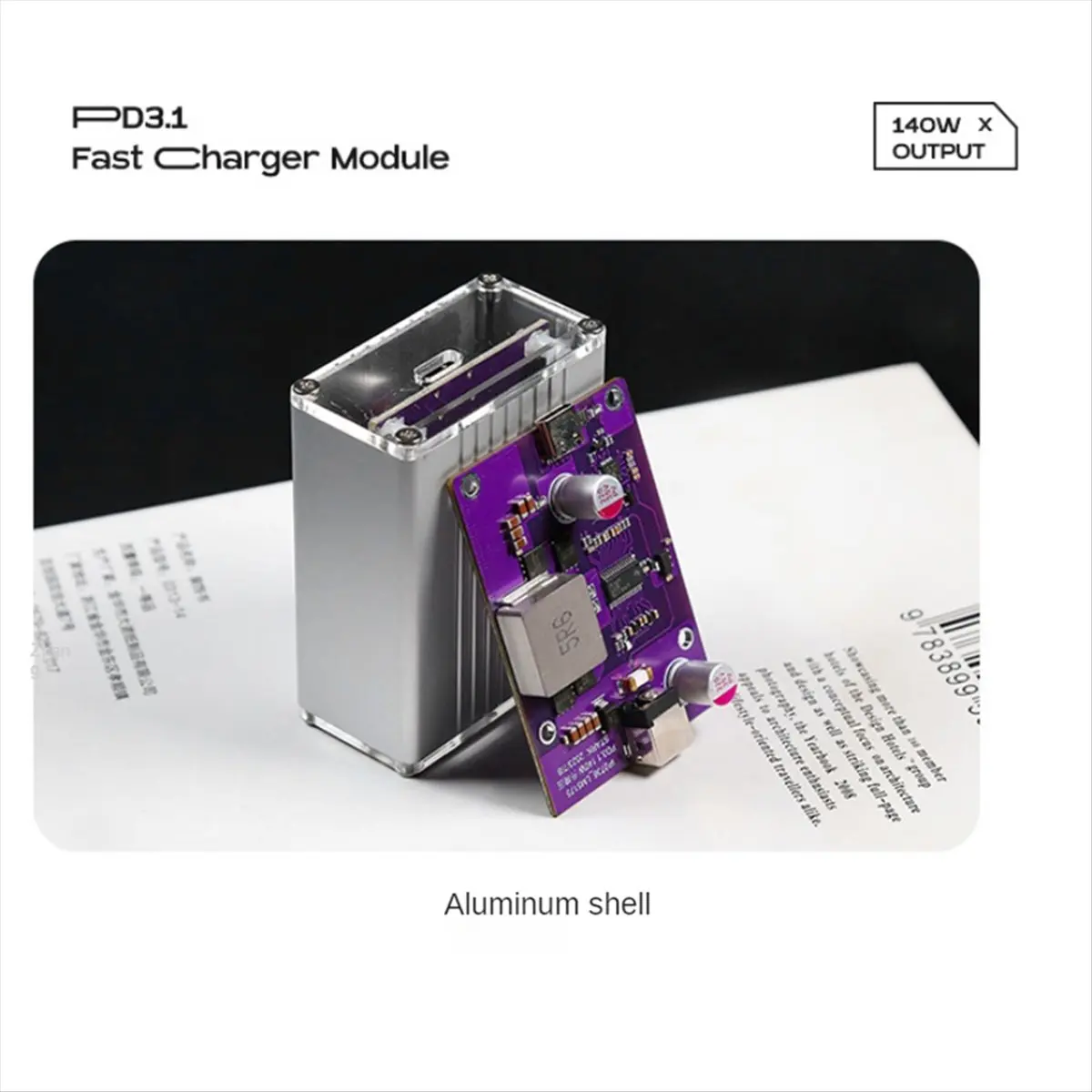 AAAE 140W Fast Charging Desktop Charger 12-32V -Boost DC5.5X2.5mm to PD3.1 Conversion Module Type-C Output High Power, C1