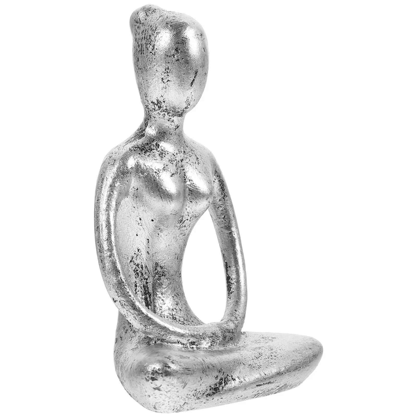 

Resin Figure Yoga Pose Lightweight Decorative Sculpture For Home Office Desktop Abstract Art Decor Elegant Craft