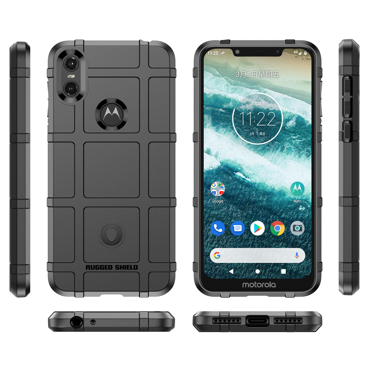 Armor Shield Case For Moto One Motorola one 5g uw Shockproof Rubber Phone Cover for moto one 5g ace Soft Silicone Cases