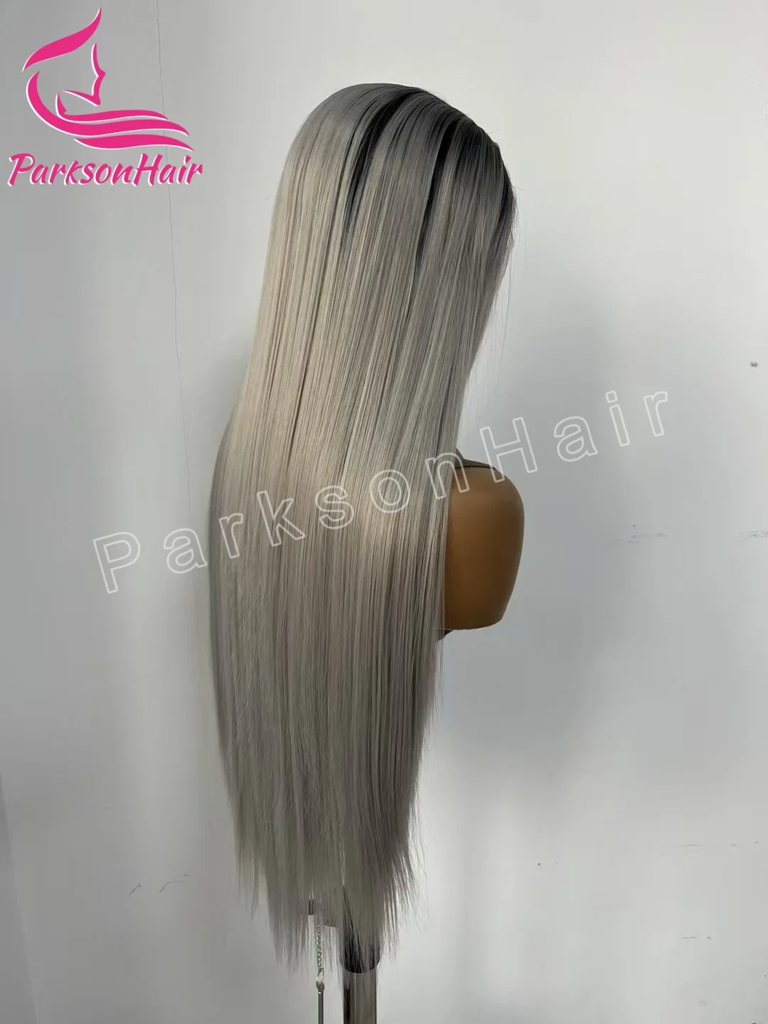 فضي رمادي الفيتنامية باروكة من شعر طبيعي الجسم موجة 13x6 HD الدانتيل الشفاف الجبهة قبل قطعها للنساء باروكة من شعر طبيعي جذور داكنة