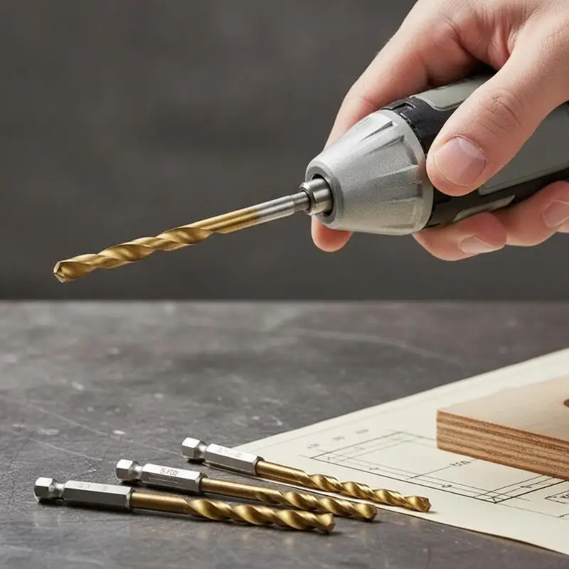 13Pcs Hex Shank Twist Drill Bit Set Anti-Wear Coating Multiple Sizes for Plywood Drilling DIY Home Renovation