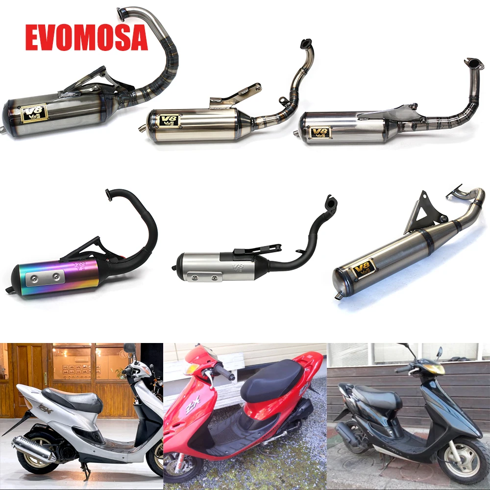 Motorcycle V8 exhaust pipe Racing Full Exhaust System universal For HONDA JOG90 DIO V8 ZXV8 DIO26AA DIO 26AA ZX26AA BWS V8 AF