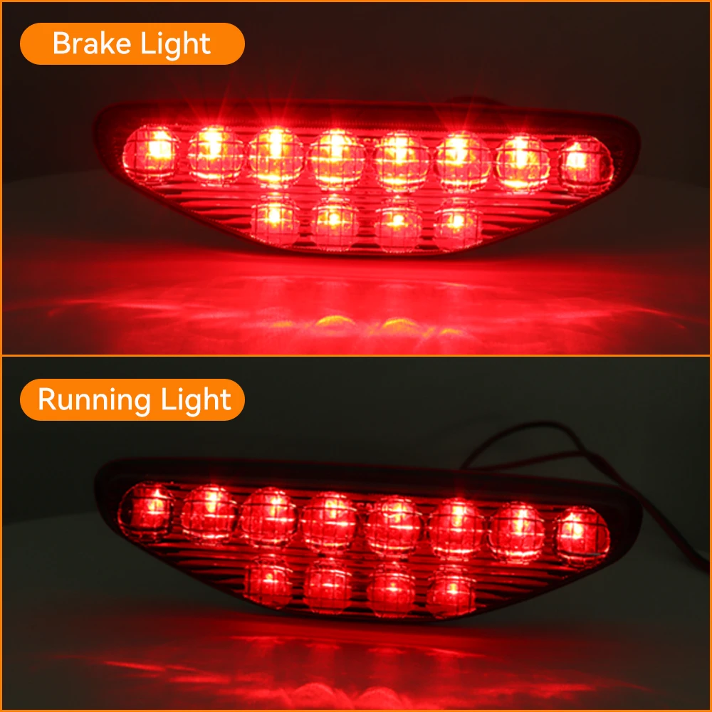 ATV Red LED Tail Light Assembly for Honda TRX 450R, Rear Brake Stop Light Tail Lamp for Honda TRX 450 R ER 2006-2014