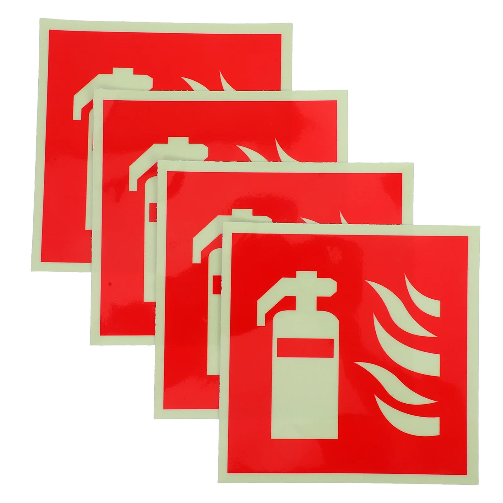 4 Pcs Fire Safety Signs Extinguisher Decal for Office Stickers Marine Adhesive Label