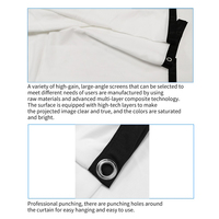 Home Office Projector Curtain 60 72 84 100 120 150 inch 16:9 Simple KTV Display Screen Household Bedroom Ornaments