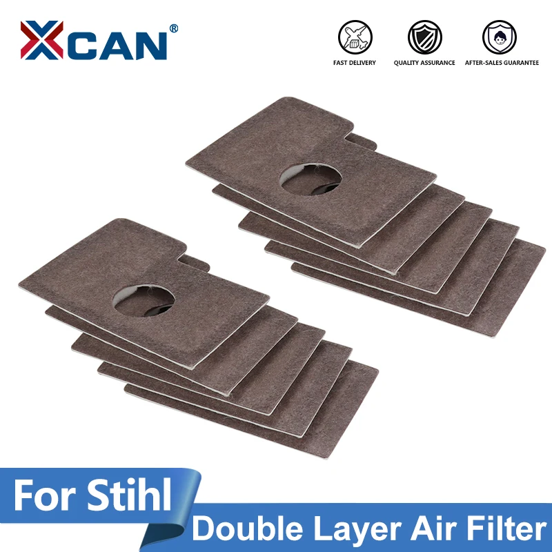 XCAN-Juego de filtros de aire de doble capa para motosierra Stihl MS180 MS170 018 017 MS 170 180, repuestos de motosierra, 10 Uds.