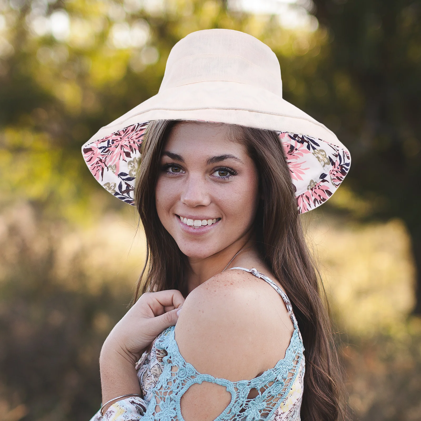 

Lightweight Reversible Bucket Hat for Women Summer Sun Protection Fisherman Beach Outdoor Travel Breathable Hat