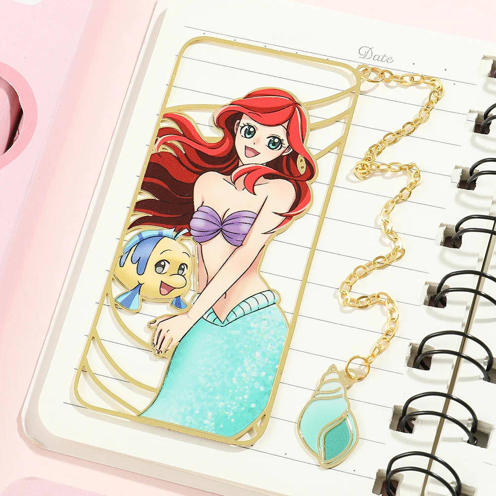 Anime Mermaids Book Mark Girl Fans Collect Metal Bookmarks Reading Marker Gift for Book Lovers Women Book Accessories