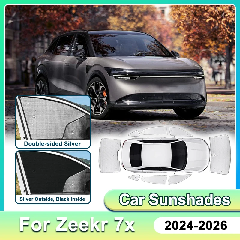 

For Zeekr 7x Accessories 2026 2024 2025 CX1E Car Upgraded Sunshade Side Window Shade Cover Windshield Sun Visor Auto Accessories