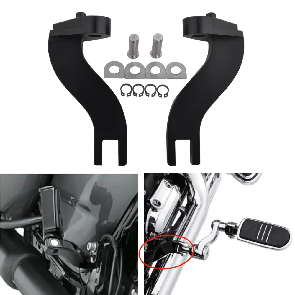 

Motorcycle Passenger Rear Foot Peg Mount Bracket Foot Rests Kit For Harley Touring Road King Street Electra Road Glide 1993-2024