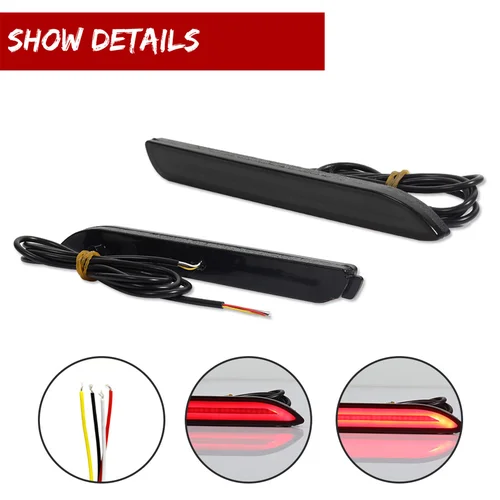 Imagen 2 del producto Reflector de parachoques trasero, luz trasera/freno LED, luz antiniebla trasera para Toyota Sienna Matrix Venza Avalon RAV4 para Lexus RC350 RX300 GX470