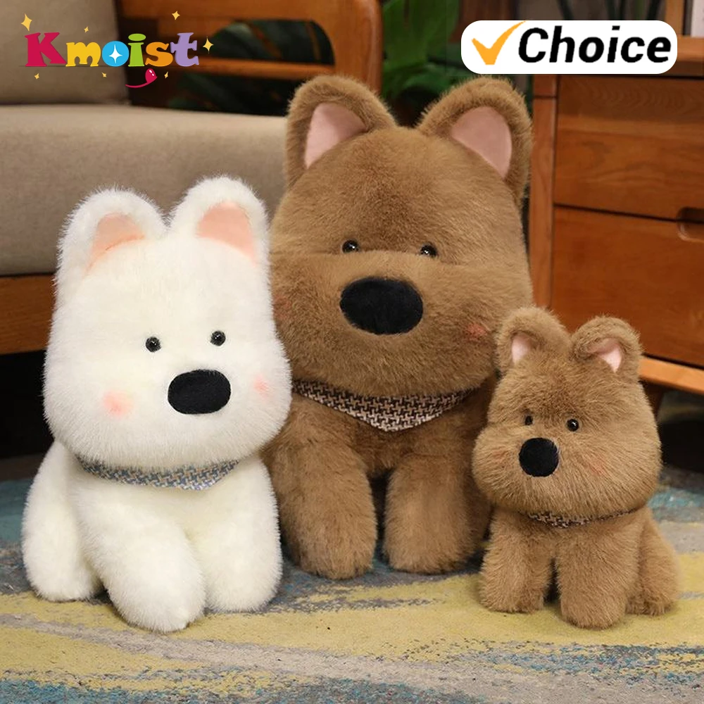 

35/45CM Cute White/Brown West Highland Terrier Stuffed Soft Dog Doll Children Toy Pillow Kawaii Plush Toys for Kids Xmas Gifts