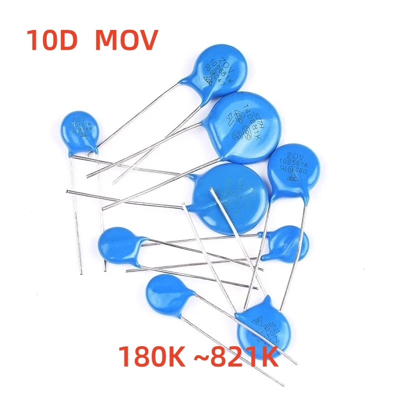 250PCS 1pack MOV Piezoresistor Varistor 10D180K 220K 270 330K 471K 220K 431K 621K 10D561K 821K 470K 101K 121K 151K 201K 361K 431