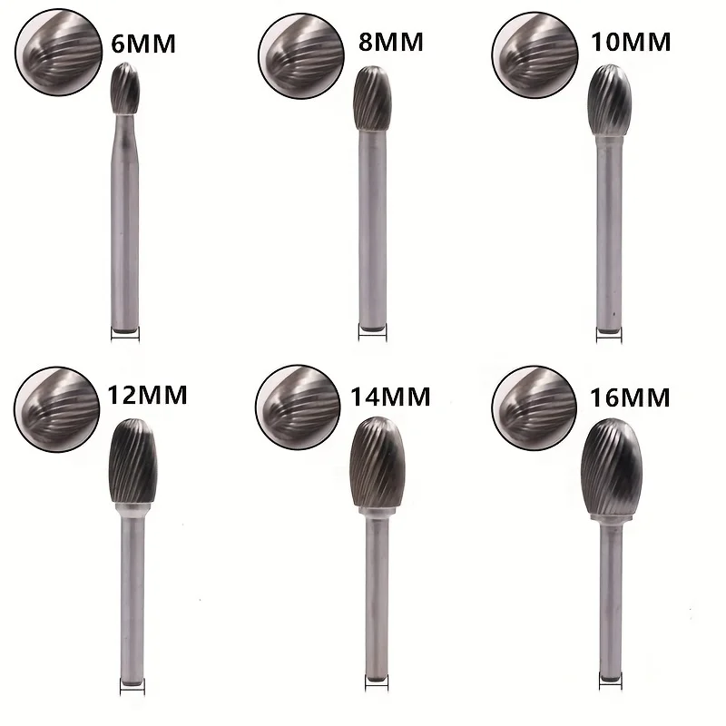 

‌6-Piece Tungsten Steel Grinding Kit - Rotary File & Milling Cutter for Metal/Wood/Plastic, Multi-Purpose Tool‌