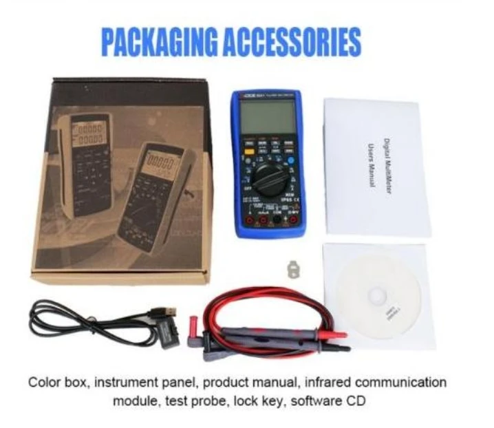 VICTOR 98A+ VC98A+ 4 1/2 22000 كلمة متعددة الوظائف دقة متعددة 0.05% مع رسم بياني شريطي حقيقي RMS 1 كيلو هرتز عرض النطاق الترددي