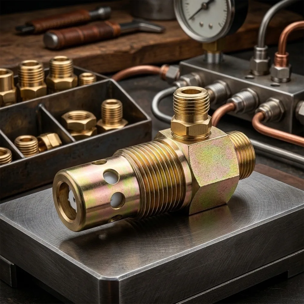 A19712 Brass Check Valve for DeVilbiss For Porter Cable Air Compressor 1/2 NPT to Tank 3/8 Compression Fitting