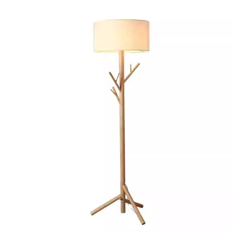 

Floor lamp retro wabi sabi wind simple modern living room bedroom designer art solid wood coat rack bedside vertical
