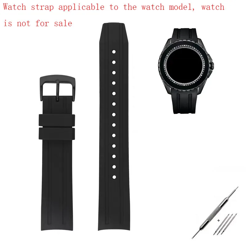 

23mm silicone strap compatible for Citizen E168 B740 BJ2110BN0085 rubber Sports waterproofing watch band belt buckle accessories