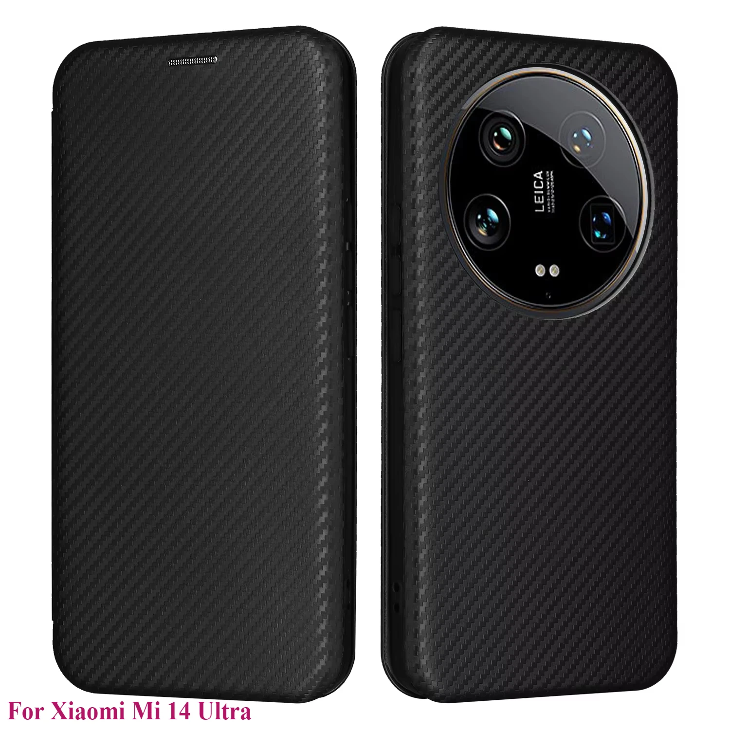 

Роскошный кожаный чехол из углеродного волокна для Xiaomi Mi 14 Ultra, флип-держатель BOOK, полное покрытие для Xiaomi 14 Ultra, сумки для телефонов Funda