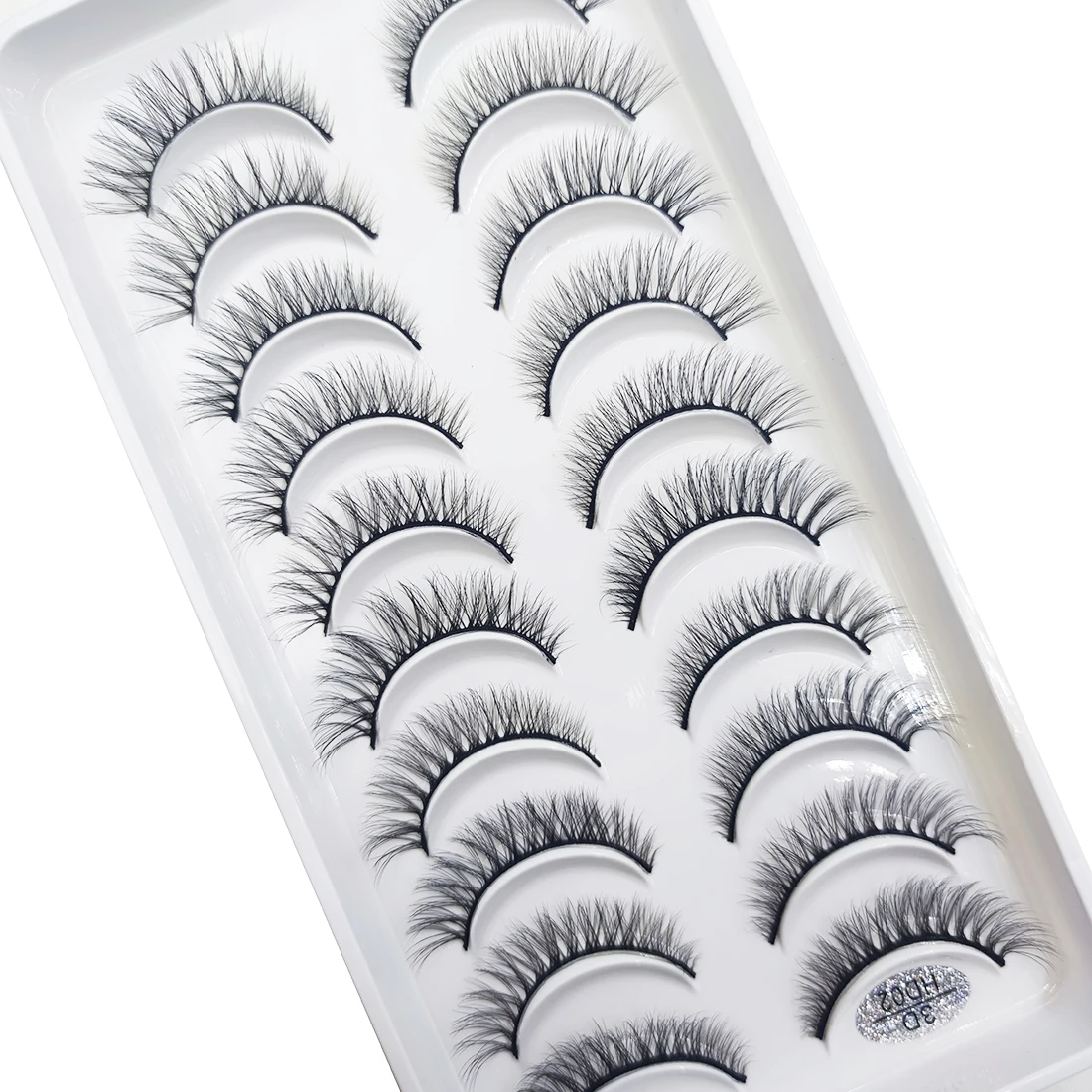 10 Paar 3d Natuurlijke Nertswimpers Korte Valse Wimpers Rommelige Zachte Wimpers Make-Up Faux Cils Maquiagem Cilios H13