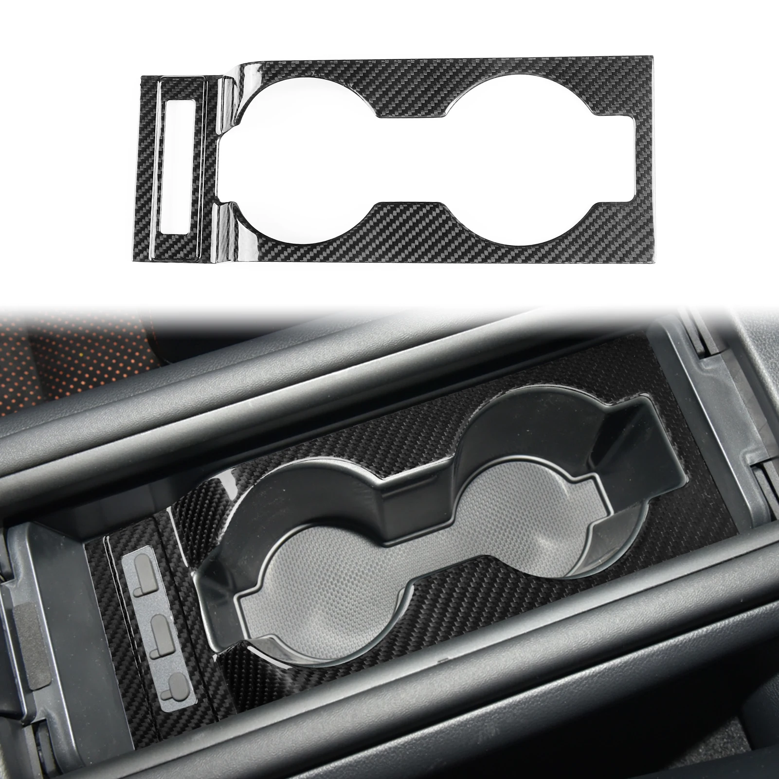 

Pre-impregnated Carbon Fiber Material, Center Control Mug Teacup Frame Interior Stickers for Toyota GR86 2022-2023