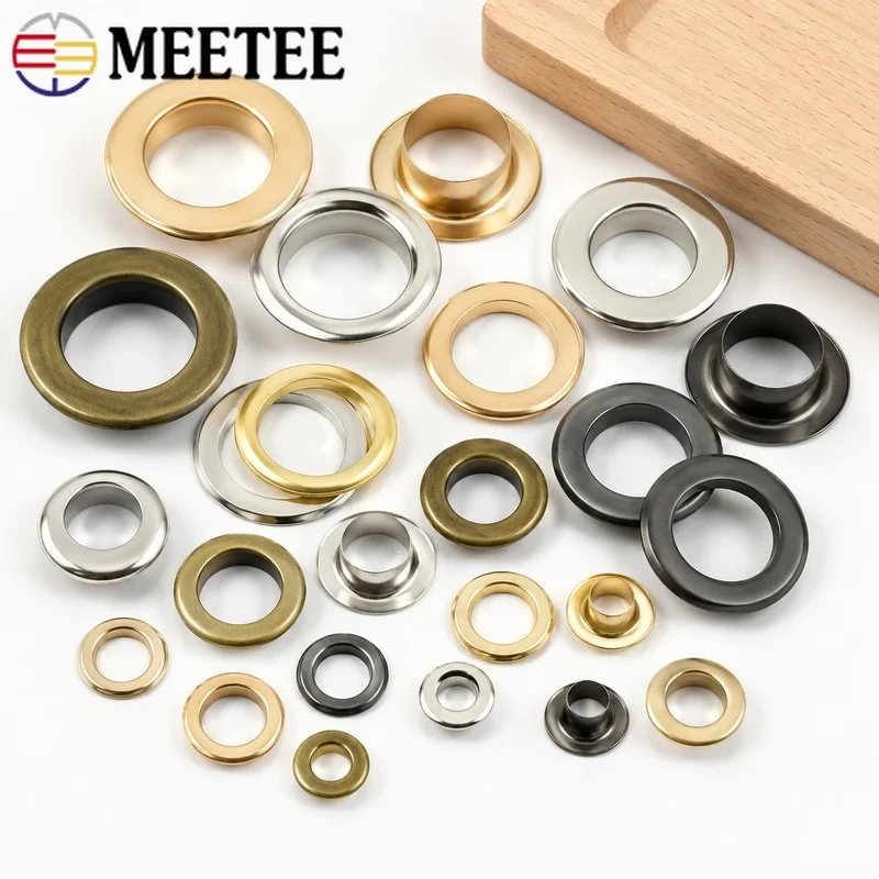 150Pcs 3.5-15mm Metal Eyelets O Ring Buckles Garment Leather Craft Bag Belt Shoes Decor Rivet Airhole Hook Sewing Hardware Parts