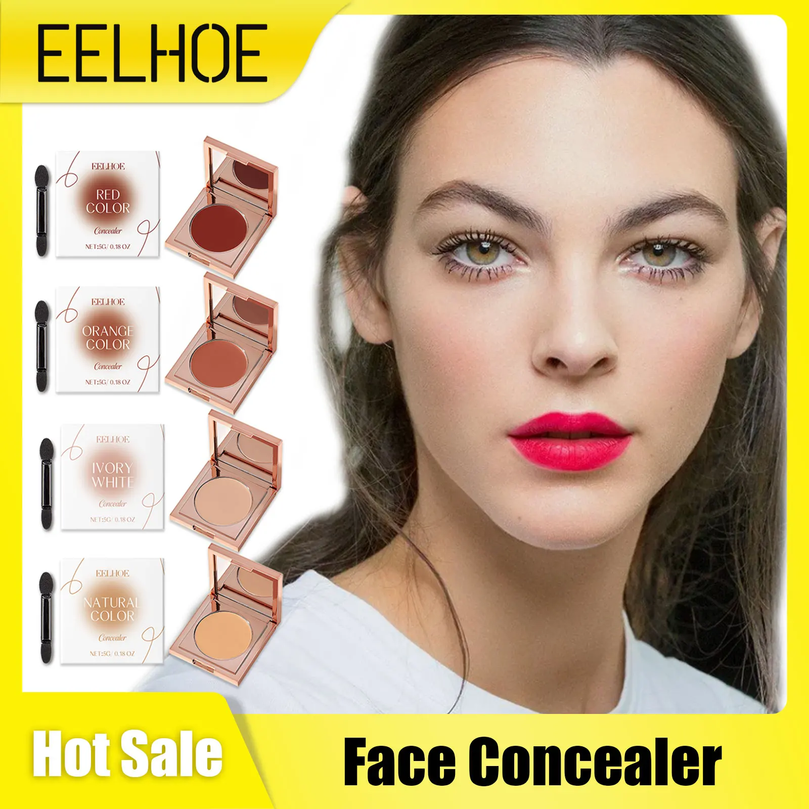 4 Color Concealer Cover Dark Circles Pores Brightening Tone up Creams Face Color Corrector Oil Control High Coverage Concealer