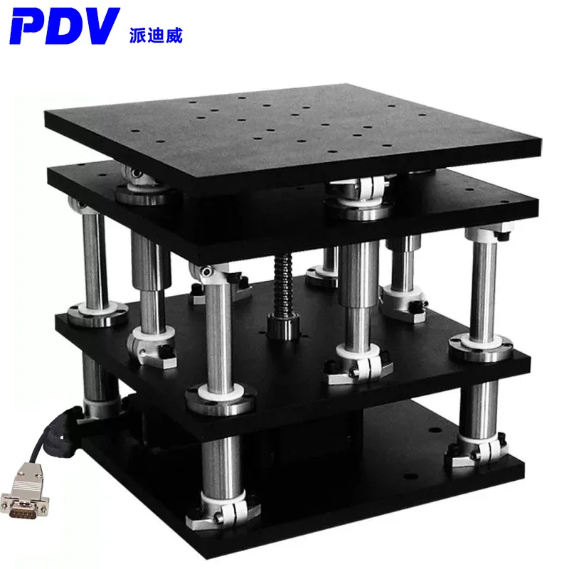 PT-GD850 electric lifting table Optical heavy duty Z-axis table Large turbine screw adjustment displacement table