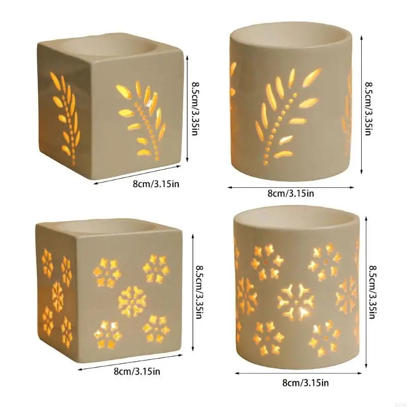 Essential Oil Burners Wax Melt Burners Fragrances Wax Warmer,Ceramic Tealight Holder Scented Diffuser Home Decors B03E