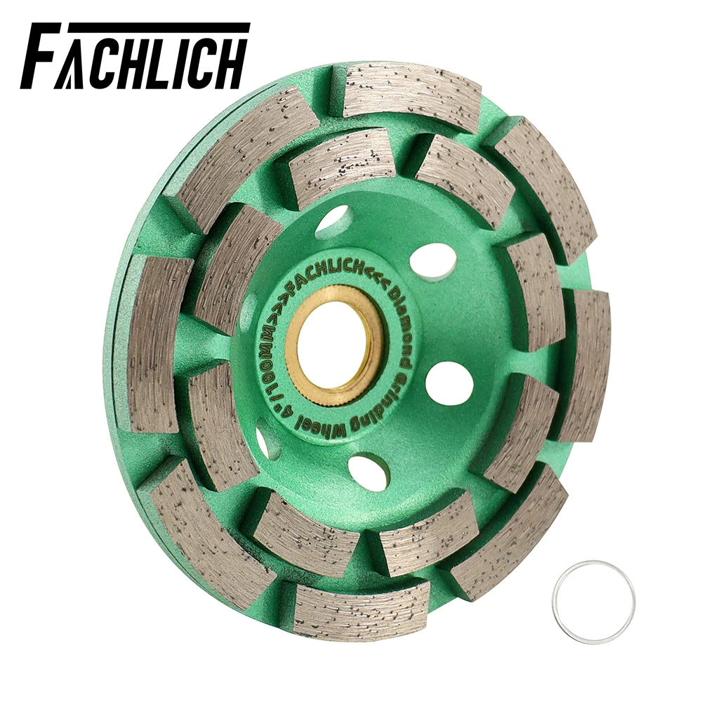 FACHLICH 1pc Dia100/115/125/180mm Diamond Grinding Cup Wheel For Concrete Marble Ceramic Tile Polishing Plate Grinder Double Row