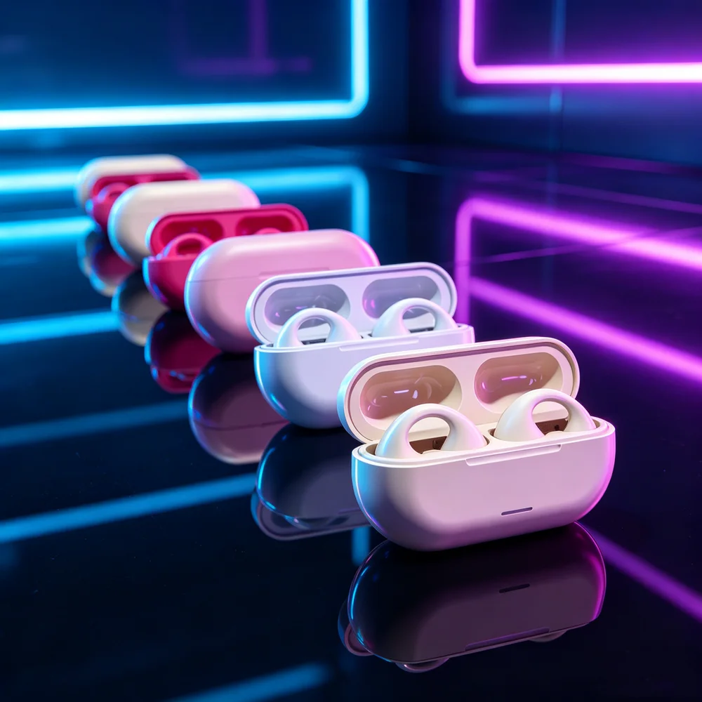 OWS Ear Clip Earphones Wireless Bluetooth 5.3 Headset HD Call Touch Control Earbuds Low latency Gaming Headphones