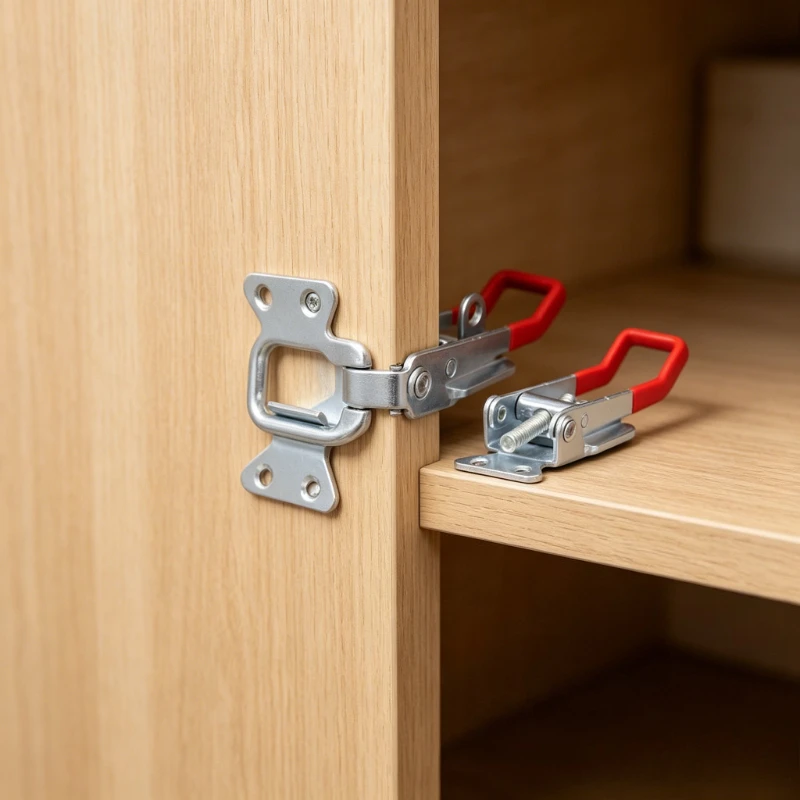 1pc Door Lock Quick Fixture Galvanized Iron Lock Clip 4001/4002 with Lock Hole Door Hardware Fitting