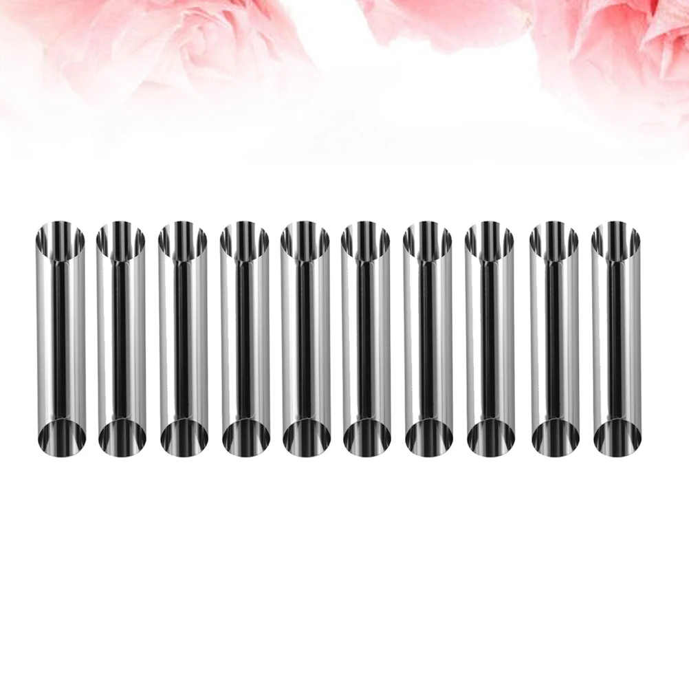 

20pcs Baking Mold Pastry Tools Stainless Steel Connoli Molds Bread Tube Cylinder Shaped Coiled Tube Reusable Easy Clean