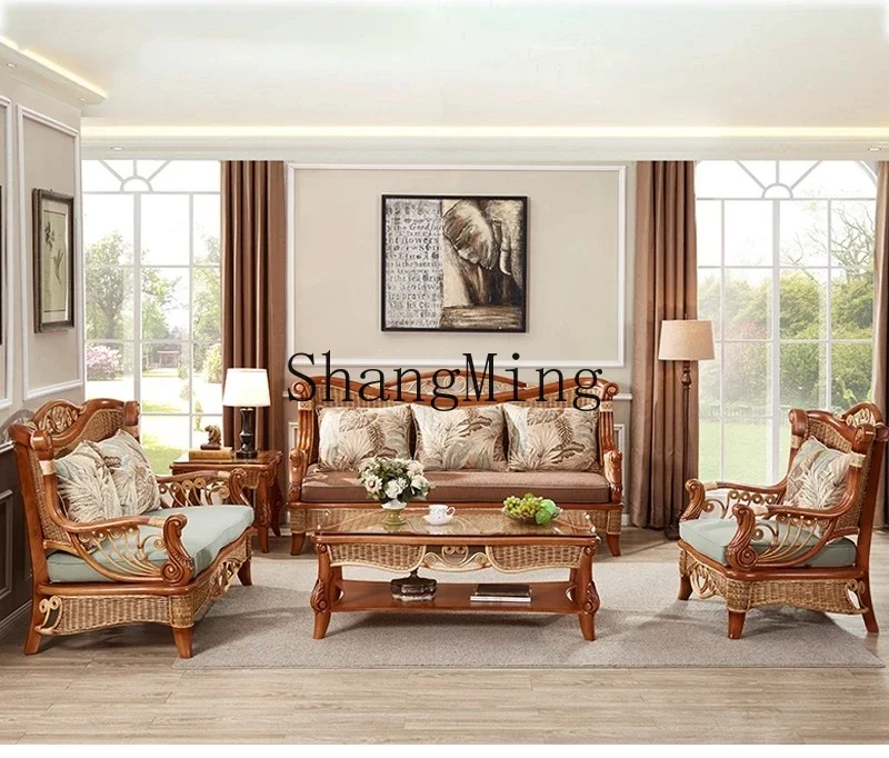 CL أريكة الفن الروطان أثاث غرفة المعيشة B & B فندق كرسي أريكة الروطان #4