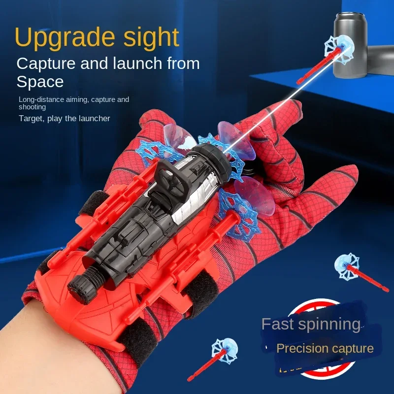 Neu für Spiderman Action figur Anime Charaktere Kinder Spielzeug Rollenspiel Handschuh Launcher Set Handgelenk Spielzeug Set Figuren Hobbys