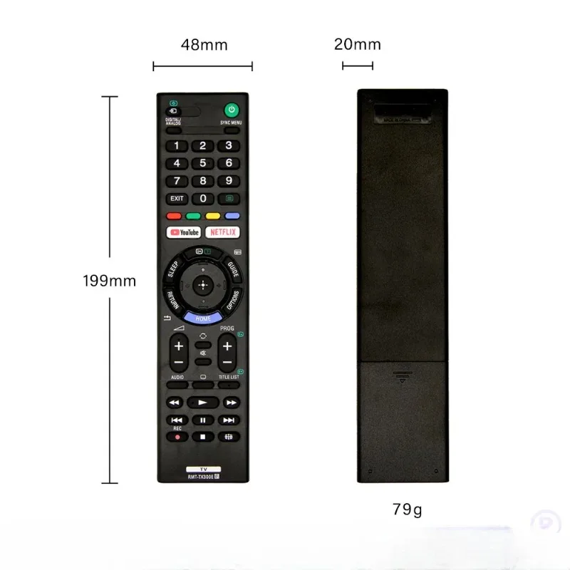 RMT-TX100D Remote Control Replacement for SONY AK59-00166A TV Remote Control for kd-65x8507c/8508c/509c/9305c RMT-TX100A/102D TV