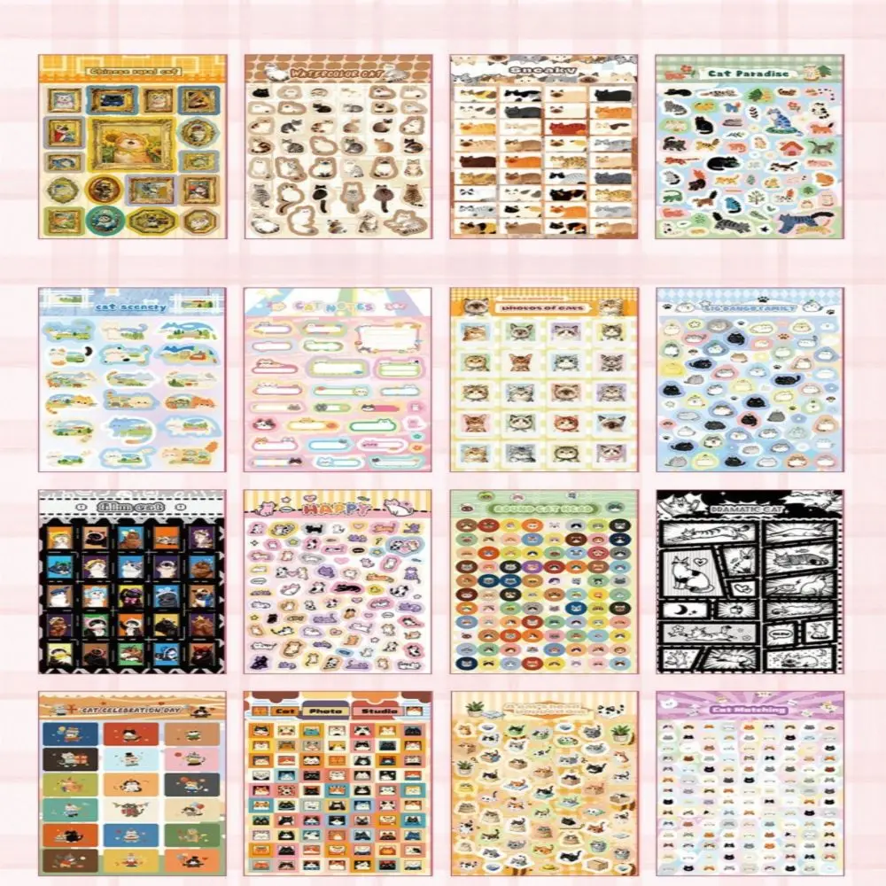 colecao-de-adesivos-de-animais-de-estimacao-estilo-grafite-pacote-com-32-folhas-livro-de-adesivos-recortados-com-pequenos-desenhos-de-animais-fofos